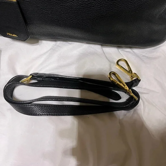 Prada Vitello Daino Tote Black Bag Vintage - Picture 13 of 13